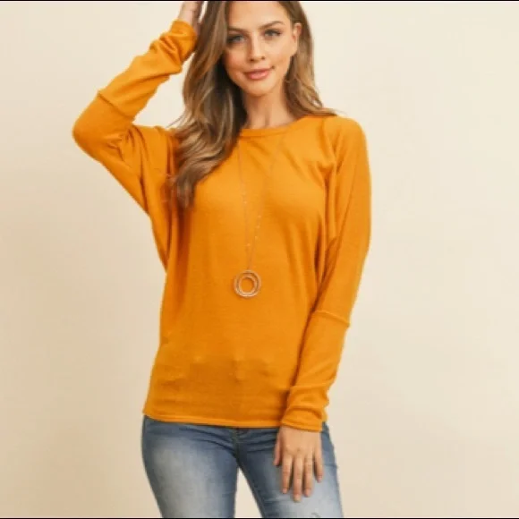 Long Sleeve, Dolman Sleeve Top - Picture 1 of 3